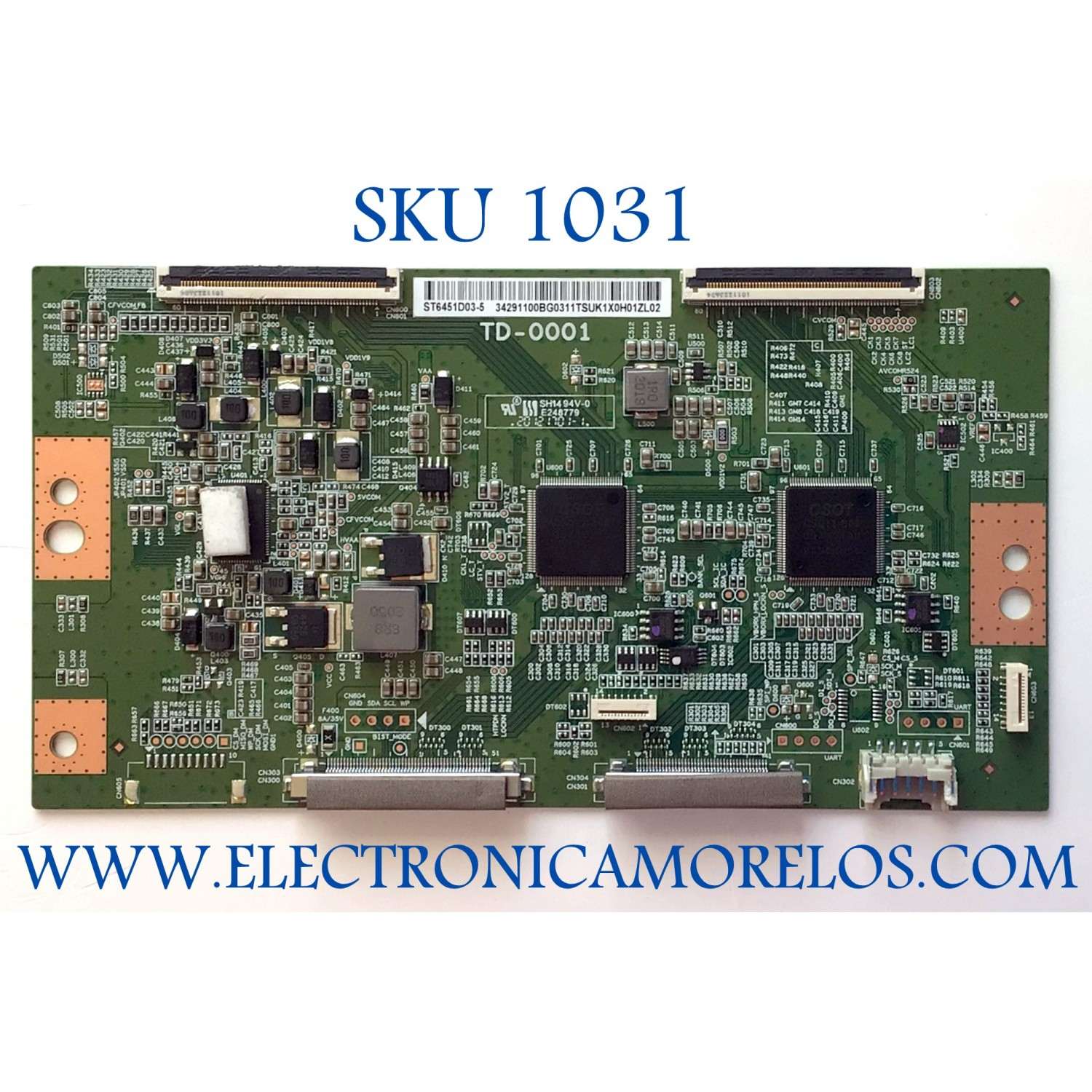 T-CON PARA TV SONY / NUMERO DE PARTE 34.29110.0B / 34291100B / ST6451D03-5 / TD-0001 / 34.29110.0BG / E248779 / 34291100BG / PANEL YDBM065CCS11 / MODELO KD-65X85J / XR-65X90J / xr-65x90cj / 65x90cj